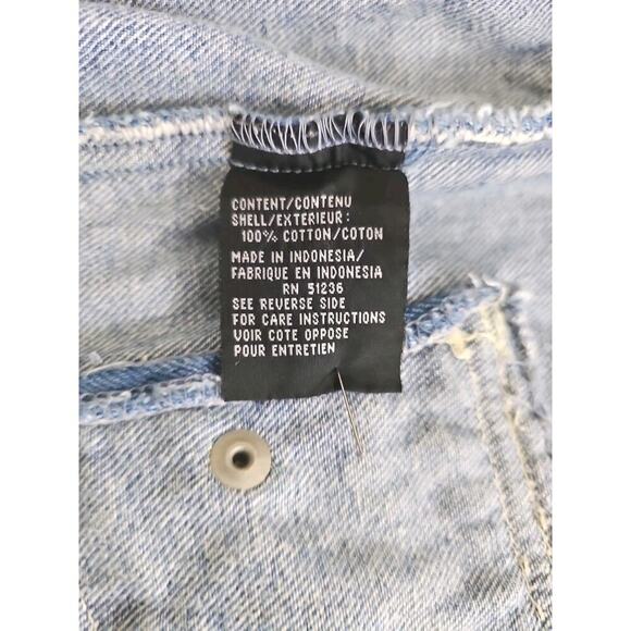 Vintage Andy John’s ~Woman Size M~ Blue Denim Zip Up Hoodie Jacket Unlined. - Picture 4 of 11